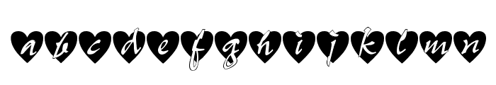 All Hearts Font LOWERCASE