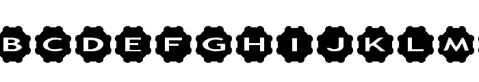 AlphaShapes gears 2 Font LOWERCASE