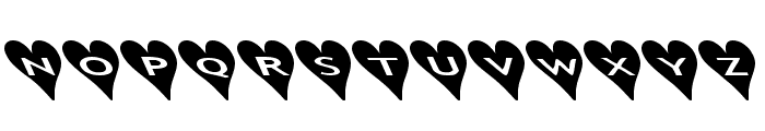 AlphaShapes hearts 2b Font UPPERCASE