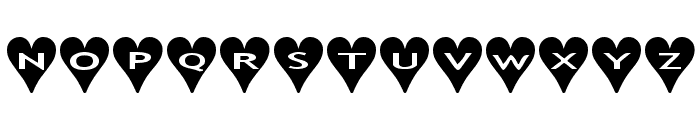 AlphaShapes hearts Font UPPERCASE