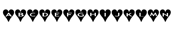 AlphaShapes hearts Font LOWERCASE