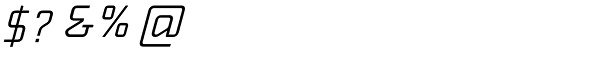 Alphaville Light Oblique Font OTHER CHARS