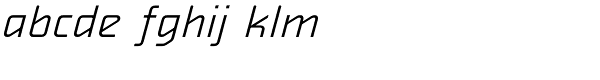 Alphaville Light Oblique Font LOWERCASE