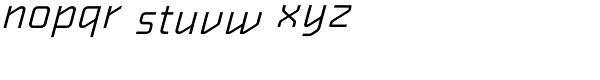 Alphaville Light Oblique Font LOWERCASE