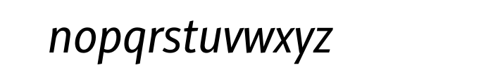 Alto Condensed Medium Italic OT Font LOWERCASE