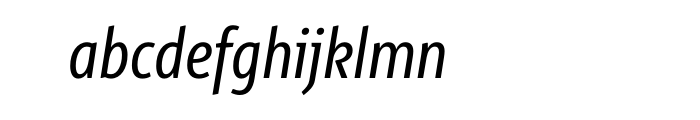 Alto Extra Condensed Medium Italic OT Font LOWERCASE