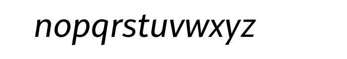 Alto Medium Italic OT Pro Font LOWERCASE