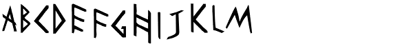 AMFalse Etruscan Font UPPERCASE