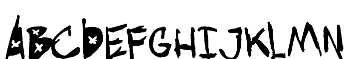 AmazHand_First_Alt_X Font UPPERCASE