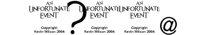 An Unfortunate Event Font OTHER CHARS