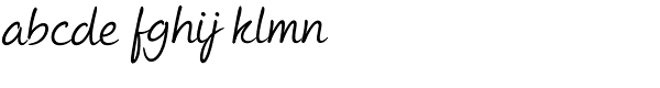 Andrea II Script Slant Font LOWERCASE