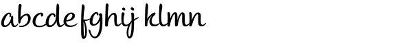 Andrea II Script Upright Nib Font LOWERCASE
