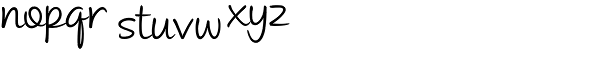 Andrea II Script Upright Font LOWERCASE