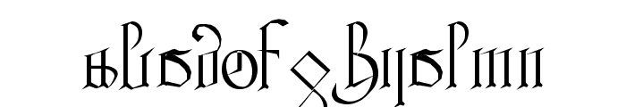 Anglo Sax Plain Font LOWERCASE