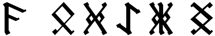 AngloSaxon Runes Font UPPERCASE