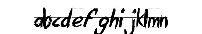 Angry Letter Font LOWERCASE