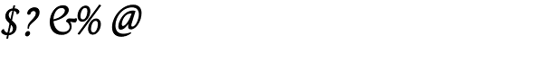 Anselm Ten Italic Font OTHER CHARS