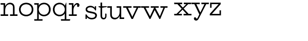 Antique Central Regular Font LOWERCASE