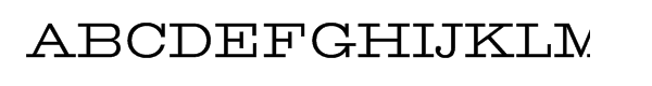 Antique Central Regular Font UPPERCASE