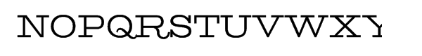 Antique Central Regular Font UPPERCASE