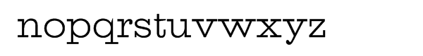 Antique Central Regular Font LOWERCASE
