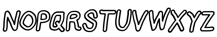 AppleStorm Extra Bold Outline Italic Font UPPERCASE