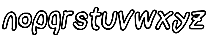 AppleStorm Extra Bold Outline Italic Font LOWERCASE