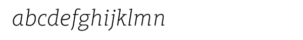 Aptifer™ Slab Pro Thin Italic Font LOWERCASE