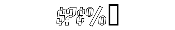 Archery Black Outline Italic Font OTHER CHARS