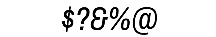 ArchivoNarrow-Italic Font OTHER CHARS