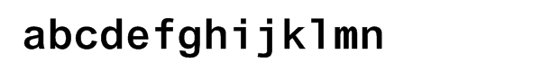 Arial® Monospaced Bold Font LOWERCASE