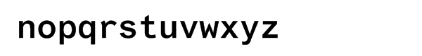 Arial® Monospaced Bold Font LOWERCASE