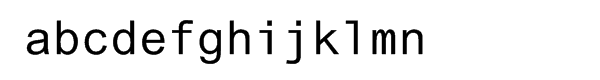 Arial® Monospaced Pro Font LOWERCASE