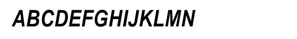 Arial® Narrow Turkish Bold Italic Font UPPERCASE