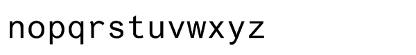 Arial® Pro Monospaced Regular Font LOWERCASE