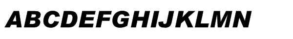 ArialÂ® Std Black Italic Font UPPERCASE
