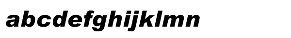 ArialÂ® Std Black Italic Font LOWERCASE