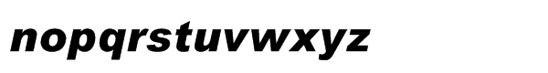 ArialÂ® Std Black Italic Font LOWERCASE