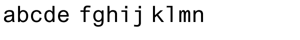 Arial Std Monospaced Regular Font LOWERCASE