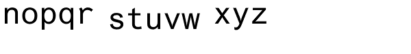 Arial Std Monospaced Regular Font LOWERCASE