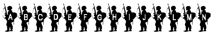 Army Boy Font LOWERCASE