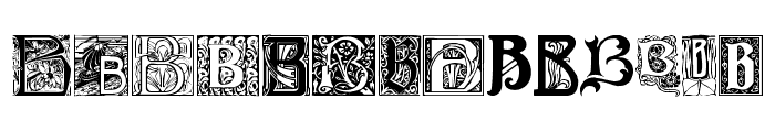 Art Nouveau Initials B Font UPPERCASE