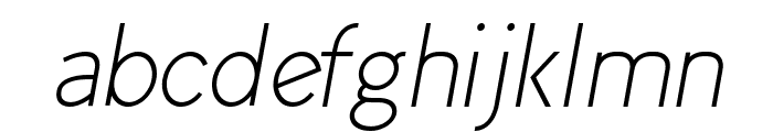 Arvin Light Italic Font LOWERCASE