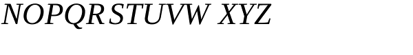 Ascender Serif Italic Font UPPERCASE