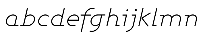 Ashby Light Italic Font LOWERCASE