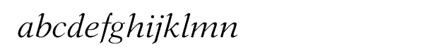 Aster Italic Font LOWERCASE