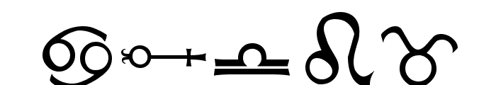 Astrological Font OTHER CHARS