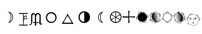 Astrological Font LOWERCASE