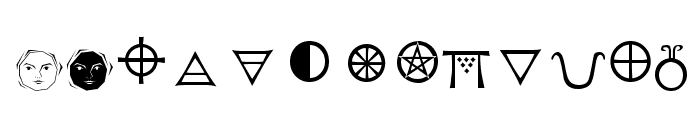 Astrological Font LOWERCASE