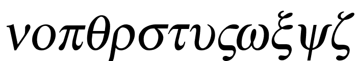 Atene-Italic Font LOWERCASE